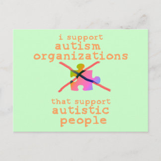 Ich unterstütze Autismus-Organisationen Postkarten