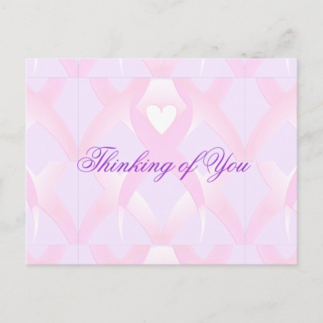 Ich unterstütze, Brustkrebs-Bewusstsein_ Postkarte (Vorderseite)