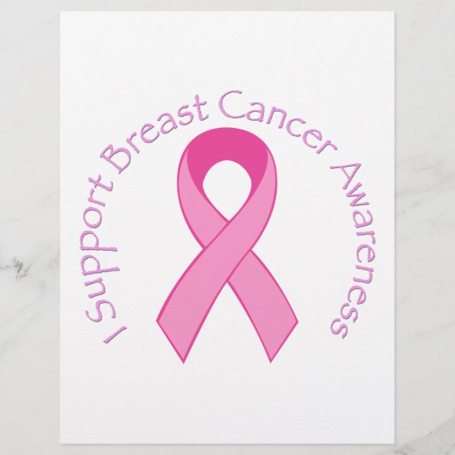 Ich unterstütze das Bewusstsein für Brustkrebs Flyer (Vorne)