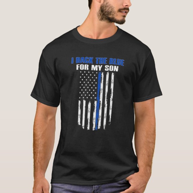 Ich unterstütze das Blau für die Polizei meines So T-Shirt (Vorderseite)