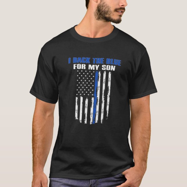 Ich unterstütze das Blau für die Polizei meines So T-Shirt (Vorderseite)