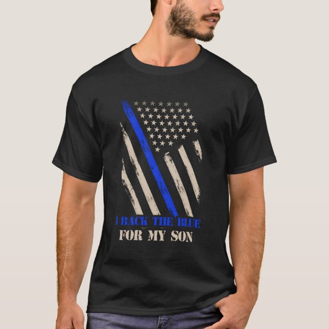Ich unterstütze das Blau für die Polizei meines So T-Shirt (Vorderseite)