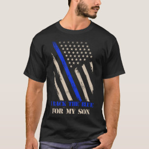 Ich unterstütze das Blau für meine sonnigen Polize T-Shirt