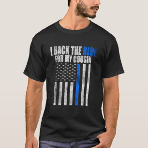 Ich unterstütze das Blau für meinen Cousin Thin Bl T-Shirt