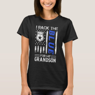 Ich unterstütze das Blau für meinen Grandson Proud T-Shirt