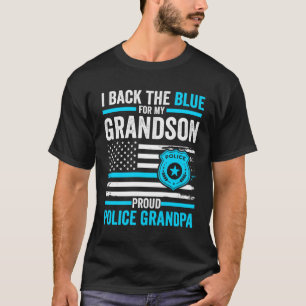 Ich unterstütze das Blau für meinen Grandson Proud T-Shirt