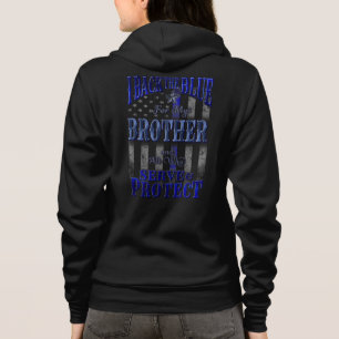 Ich unterstütze den Bruder der blauen Polizei Hoodie