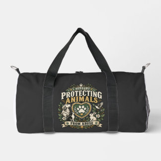 Ich unterstütze den Schutz von Tieren vor Missbrau Duffle Bag