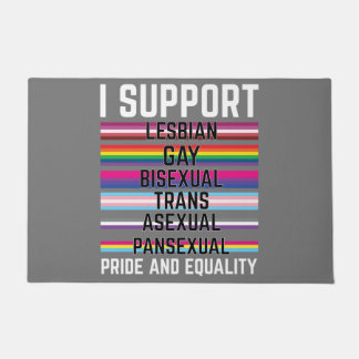 Ich unterstütze die asexuelle Schwulenschwule Fußmatte
