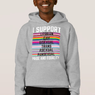 Ich unterstütze die asexuelle Schwulenschwule Hoodie