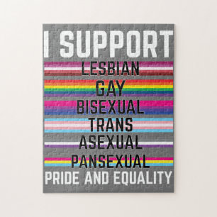Ich unterstütze die asexuelle Schwulenschwule Puzzle