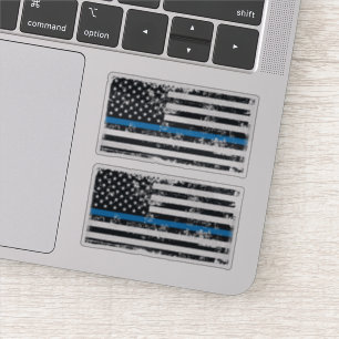Ich unterstütze die blaue Thin Blue Line USA Flagg Aufkleber
