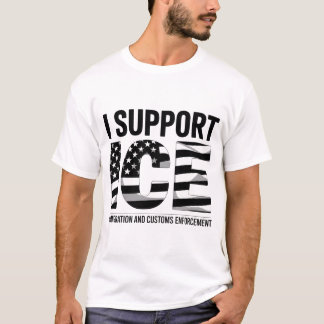 Ich unterstütze die Flagge von Ice American T-Shirt