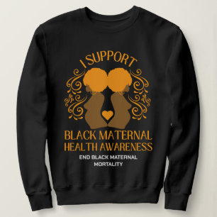 Ich unterstütze die Mama des SCHWARZEN GESUNDHEITS Sweatshirt