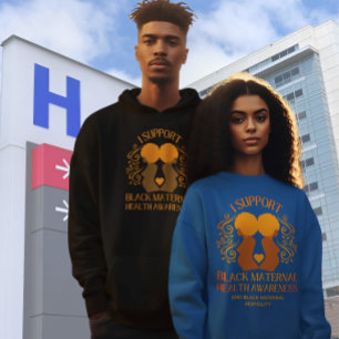 Ich unterstütze die Mama des SCHWARZEN GESUNDHEITS Sweatshirt