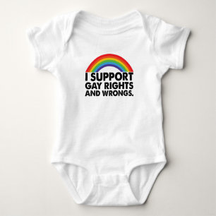 Ich unterstütze die Rechte von Schwulen und die Fe Baby Strampler