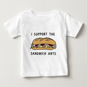 Ich unterstütze die Sandwich-Künste Baby T-shirt