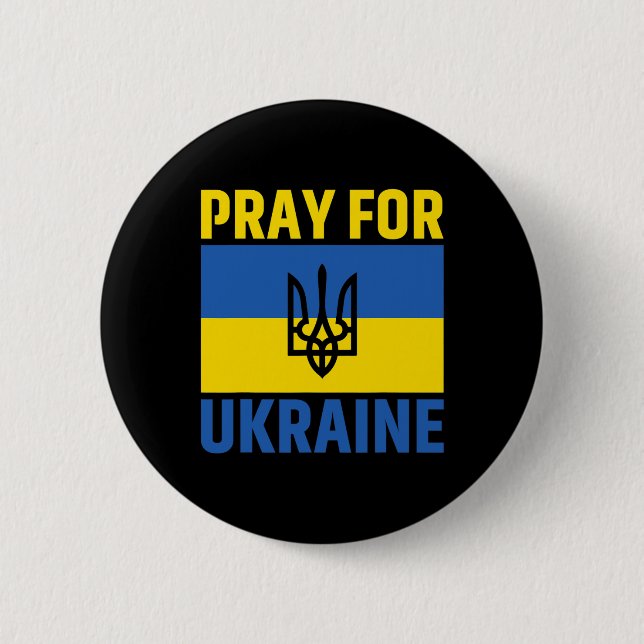 Ich unterstütze die Ukraine Steh mit der Ukraine U Button (Vorderseite)
