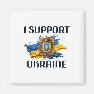 Ich unterstütze die Ukraine, stehe für den ukraini Magnet