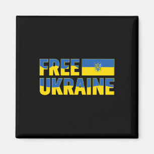 Ich unterstütze die Ukraine Stehe mit der Ukraine  Magnet