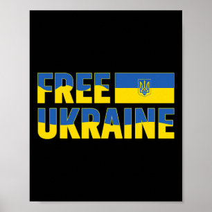 Ich unterstütze die Ukraine Stehe mit der Ukraine Poster