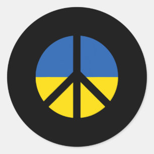 Ich unterstütze die Ukraine Stehe mit der Ukraine  Runder Aufkleber