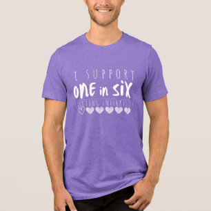 Ich unterstütze eins in sechs_BFA weiß Tri-Blend Shirt