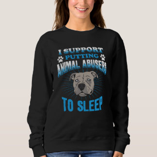 Ich unterstütze es, Tiermissbrauch zum Schlafen zu Sweatshirt