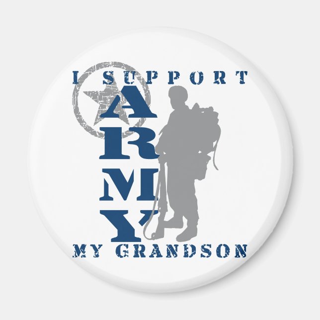 Ich unterstütze Grandson 2 - ARMY Magnet (Vorne)