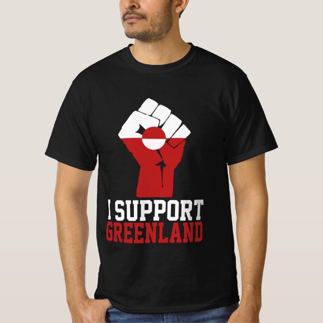 Ich unterstütze Grönland - stolze Grönländer T-Shirt (Vorderseite)