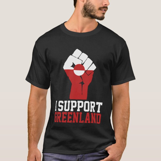 Ich unterstütze Grönland - stolze Grönländer T-Shirt (Vorderseite)