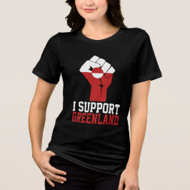 Ich unterstütze Grönland - stolze Grönländer Tri-Blend Shirt