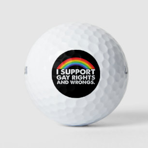 Ich unterstütze homosexuelle Rechte und Homosexuel Golfball