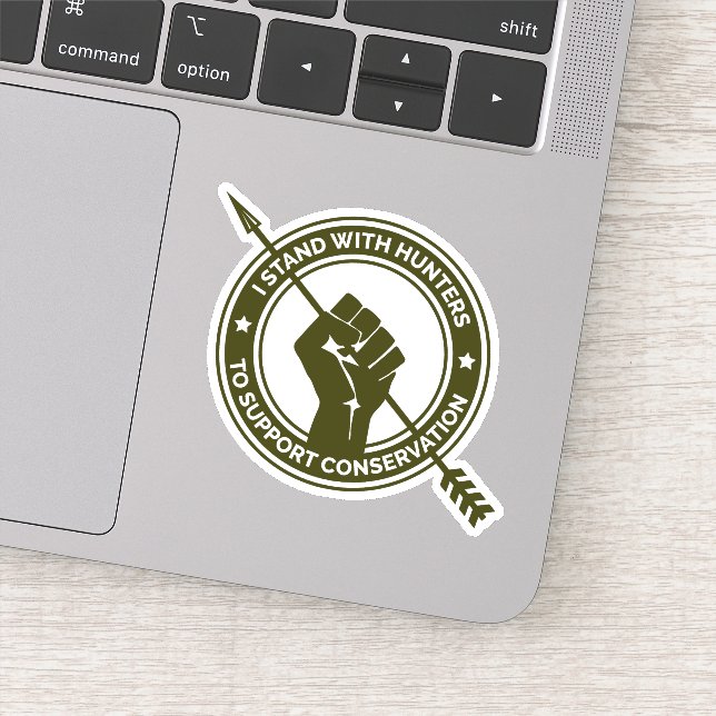 Ich unterstütze Jäger und Jagdsticker Aufkleber (Detail)