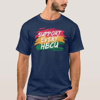 Ich unterstütze jeden HBCU-Studenten-Alumni-Schwar T-Shirt