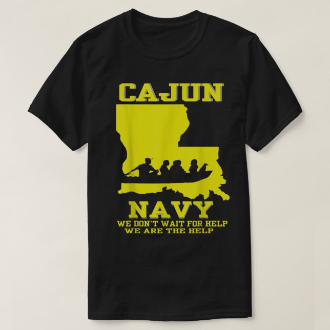Ich unterstütze Louisiana Search and Rescue CAJUN  T-Shirt (Design vorne)