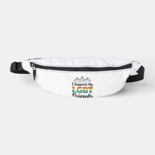 Ich unterstütze meine LGBT-Freunde Regenbogen-Stol Bauchtasche