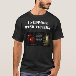 Ich unterstütze PTSD-Opfer, Dunkle Mens-Hemd T-Shirt