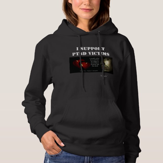 Ich unterstütze PTSD Victims Hoodie (Vorderseite)