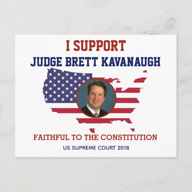 Ich unterstütze Richterin Brett Kavanaugh die amer Postkarte (Vorderseite)