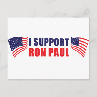 Ich unterstütze Ron Paul! Postkarte
