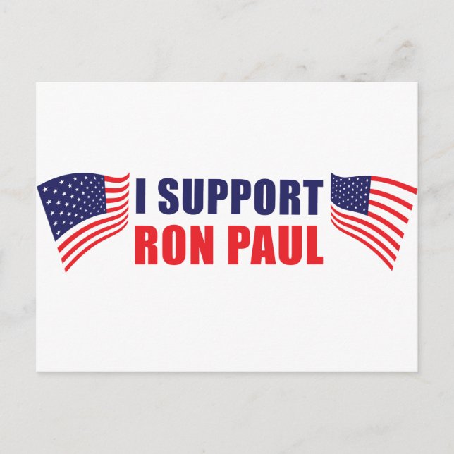 Ich unterstütze Ron Paul! Postkarte (Vorderseite)
