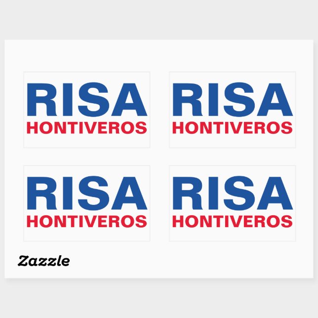 Ich unterstütze Senator Risa Hontiveros CUSTOMIZAB Rechteckiger Aufkleber (Blatt)