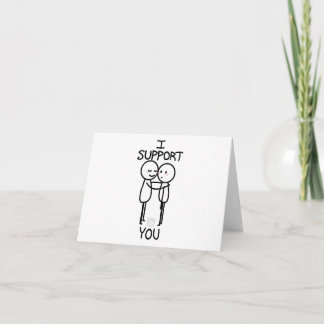 Ich unterstütze Sie - die Stickfigure Card umarmen Karte