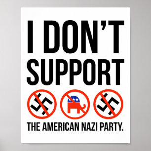 Ich unterstütze sie nicht poster