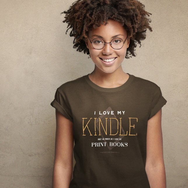 Ich unterstütze sowohl Kindle- als auch Print-Büch T-Shirt (Von Creator hochgeladen)
