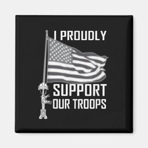 Ich unterstütze stolz unsere Truppen Memorial Day Magnet