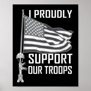 Ich unterstütze stolz unsere Truppen Memorial Day Poster