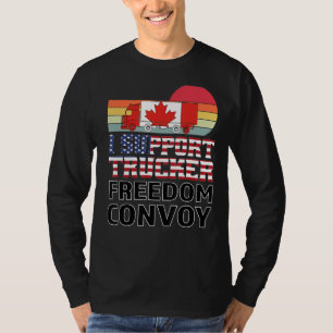 Ich unterstütze Truckers Freedom Convoy 2022 USA K T-Shirt