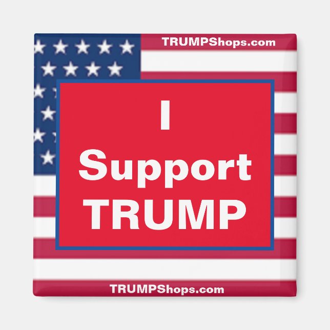 Ich unterstütze TRUMP Patriotic Magnet (Vorne)